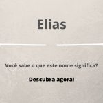 significado do nome Elias