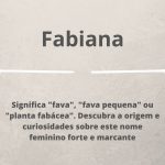significado do nome Fabiana