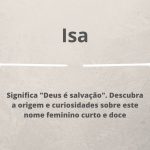 significado do nome Isa