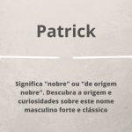 significado do nome Patrick