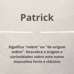 significado do nome Patrick