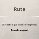 significado do nome Rute