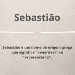 significado do nome Sebastião