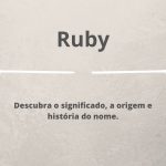 significado do nome Ruby