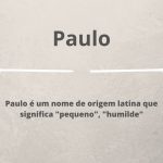 significado do nome Paulo