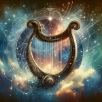 A beautiful and celestial interpretation of the name ‘Lyra,’ inspired by its Greek origins and its connection to both the lyre, an ancient musical ins