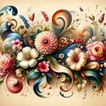 A beautiful and charming depiction of the name Fiorella, symbolizing its Italian origin and association with flowers. The image should embody the conc