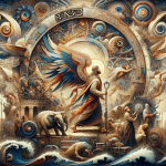A depiction of the name Moabe, representing its historical and biblical origins. The image should embody the biblical significance of the name, partic