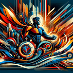 A dynamic and inspiring visual representation of the name Kalel, embodying its meanings of ‘Força e Inspiração Moderna’ (Strength and Modern Inspirati
