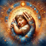 A heartfelt and protective interpretation of the name Benjamin, embodying the concepts of love, happiness, and protection. The image should symbolize