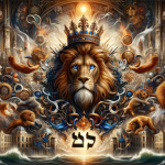 A majestic and powerful visual representation of the name Ariela, embodying its meanings of ‘Nobreza e Força’ (Nobility and Strength). The image shoul