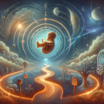 A nurturing and insightful representation of the concept ‘The Meaning of Dreaming About a New Birth Interpreting Dreams of Babies.’ The scene is set