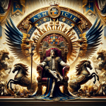 A regal and commanding visual representation of the name Hendrick, embodying its meanings of ‘Nobreza e Liderança’ (Nobility and Leadership). The imag