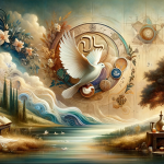 A serene and meaningful visual representation of the name Juan, embodying its meanings of ‘Graça e Tradição’ (Grace and Tradition). The image should c