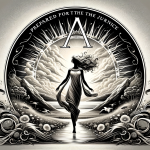 A symbolic and artistic representation of the meaning of the name Fernanda, emphasizing its themes of strength and elegance. The image should depict a