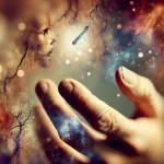 A symbolic and thought-provoking image showing a single, visibly broken nail, representing the dream theme of a broken nail. The focus is on the hand