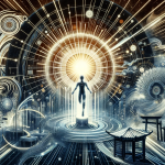 A symbolic representation of the name Akira, reflecting its Japanese origin and the meanings of light and innovation. The image captures a radiant and