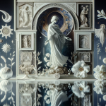 A symbolic representation of the name Bianca, reflecting its Italian origin and the meanings of purity and beauty. The image captures an elegant and s