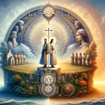 A symbolic representation of the name João Pedro, combining the meanings and origins of both names. The image depicts a balanced and harmonious scene,