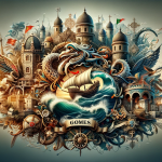 A symbolic representation of the surname Gomes, reflecting its Portuguese and Galician origins and the concept of strength, tradition, and family cont