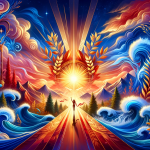 A vibrant and inspiring scene representing the name ‘Vitória’, reflecting triumph, success, and beauty. The image should symbolize victory and overcom