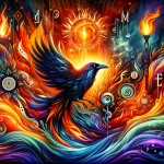 A vibrant and mystical visual representation of the name Brenda, embodying its meanings of ‘Espírito Ardente e Beleza’ (Fiery Spirit and Beauty). The