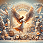 A visual representation of the name Nicolly, emphasizing its soft and elegant sound. The image should symbolize the meaning of triumph and success inh