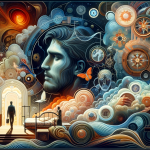 A visual representation of the psychological interpretation of a dream about an ex-husband. The image includes symbolic elements like a depiction of a