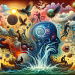 A visual representation of the symbolism of dirty water in dreams. The image includes symbolic elements like murky, dirty water, representing confusio