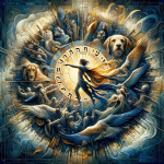An artistic interpretation of the name Jonathan, inspired by its biblical origins and universal meaning. The image should capture the essence of loyal