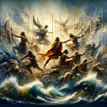 An artistic representation inspired by the name Manassés, reflecting its deep historical and biblical roots. The image should capture the essence of o