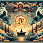 Create an artistic image representing the meaning of the name Bárbara. The artwork should visually convey the themes of foreignness and the exotic, as