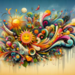 Create an artistic image representing the meaning of the name Joyce. The artwork should visually convey the themes of joy and cheerfulness, as the nam