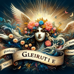 Create an image in a style different from the previous ones that represents the meaning of the name concept ‘Mirela’, associated with ‘glorious peace’