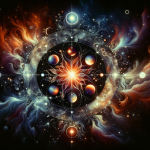 Create an image in a style different from the previous ones that represents the meaning of the name concept ‘Soraia’, associated with the ‘Pleiades’,
