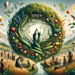 Create an image that captures the essence and biblical significance of the name Efraim. The central focus should be a symbolic representation of ferti