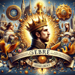 Create an image that visualizes the meaning of the name ‘Gilberto’, rooted in its Germanic origin ‘Giselbert’. The artwork should symbolize the meanin