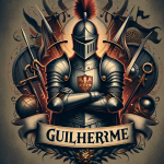 Guilherme Um nome que evoca proteção, força e liderança, com origens na nobreza germânica. A imagem representa a força e a determinação, ilustrando a