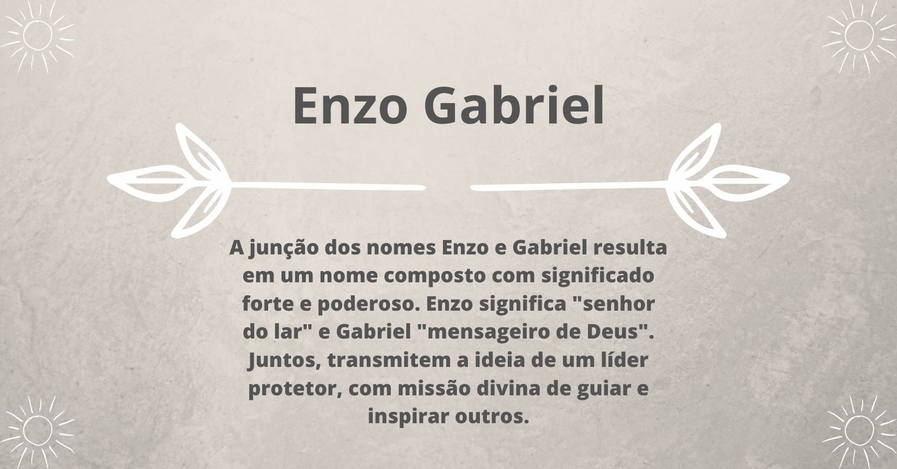 Significado do nome Enzo Gabriel