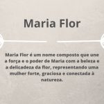 Significado do nome Maria Flor