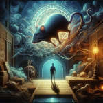 The image is a visual representation of the text ‘Unraveling the Mystery of Dreams The Meaning of Dreaming about a Dead Rat’. It depicts a symbolic,