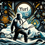 The image represents the meaning and origin of the name Yuri, a name with a unique charm and Russian origin, being the Slavic form of George, derived