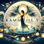 The image represents the meaning and origins of the name Kamilly, a charming and modern feminine name gaining popularity worldwide. Kamilly is a creat