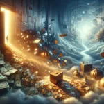 This image delves into the complex world of dreaming about money, capturing the diverse symbolic meanings and psychological nuances associated with su