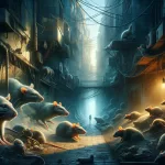 This insightful image captures the essence of dreaming about rats, exploring the duality of fear and admiration that these creatures evoke in the subc