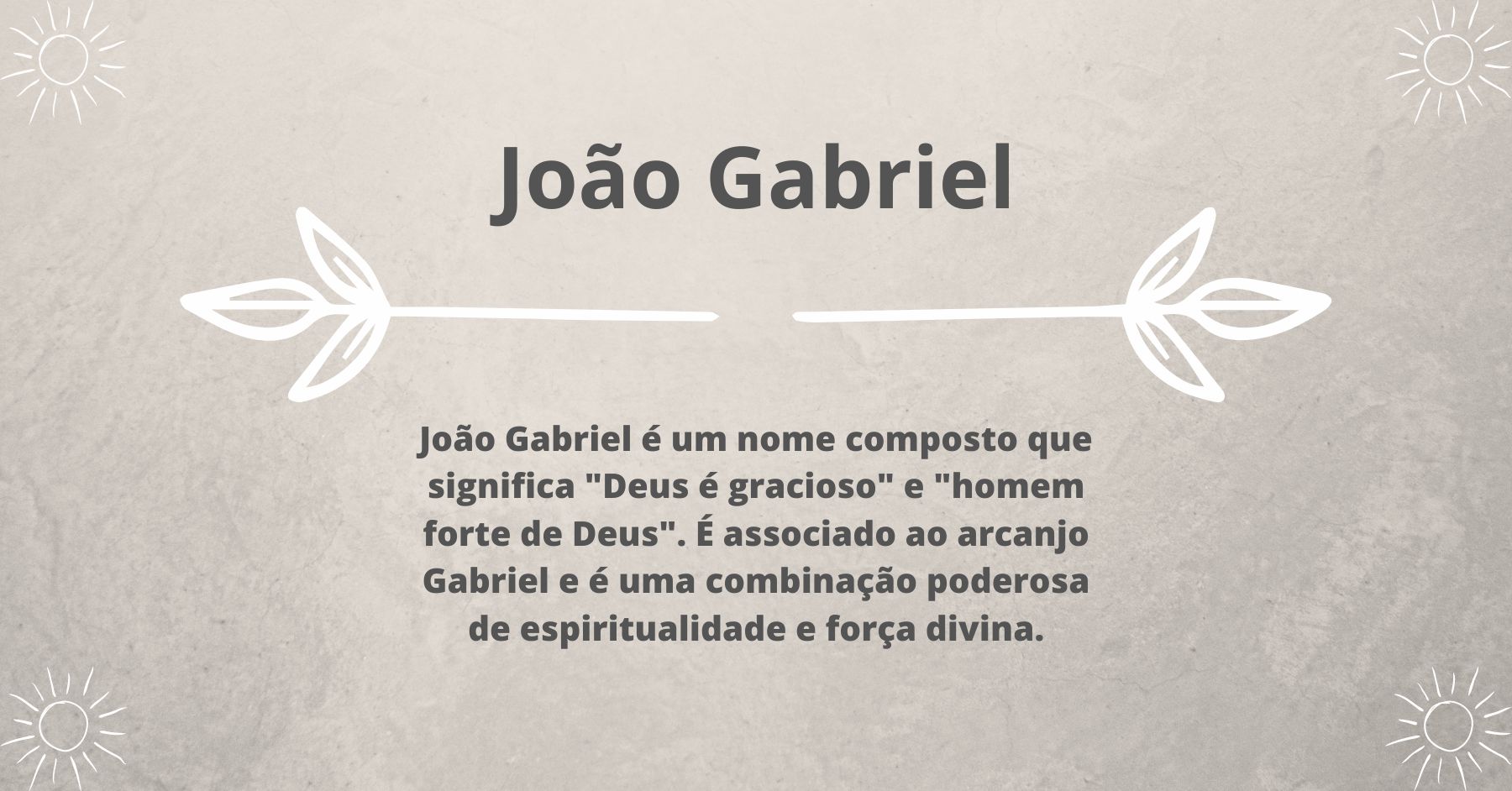 Significado do nome João Gabriel