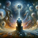 A deeply emotive and introspective representation of the concept ‘Understanding Dreams The Meaning of Tears in Dreams.’ The scene is set in a surreal