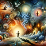 A dreamlike, emotional image that visualizes the concept of ‘Navigating Dreams Understanding the Meaning of Dreaming about Children in Danger’. The s