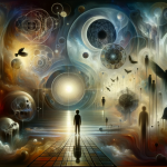 A dreamlike, emotional image that visualizes the concept of ‘Navigating Emotional Waters Understanding the Dream about the Death of a Child’. The sce