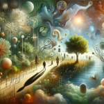 A dreamlike, natural image that visualizes the concept of ‘Between the Nature of Dreams The Meaning of Dreaming about Bushes’. The scene is set in a